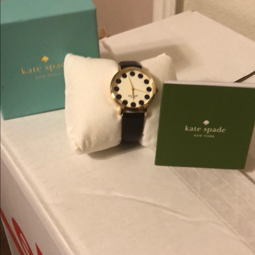 Kate Spade Black leather watch